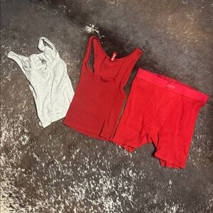 Skims ribbed tanks + boxers- THREEFER!